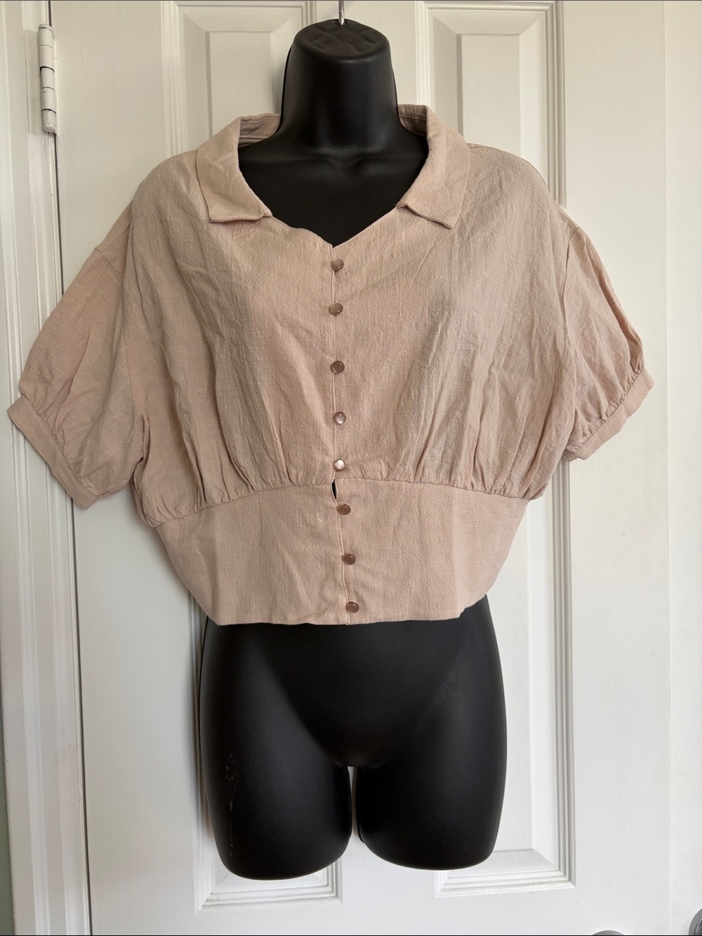 Cream coloured Cropped Blouse